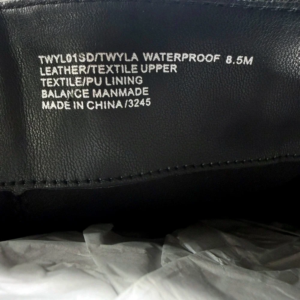 Blondo Twyla Black Suede Waterproof Tall Boots Block‎ Heel Womens 8.5 M New